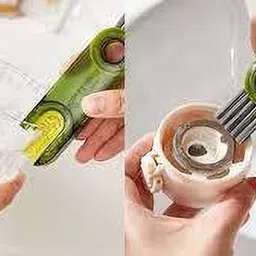 cottonix 3 in 1 Multifunctional Cleaning Brush,Cup Lid Cleaning Brush Set image 2