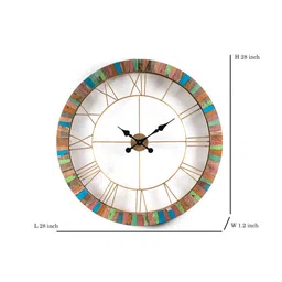 vedas Logan Multicolour Iron Wall Clock image 3