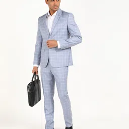 park avenue Men 2 Piece Suit Checkered Suit image 3