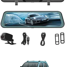 maties 9.66inch Digital Mirror DVR Full Touch Screen With TFT/Night Vision For Car-304 Black LCD-picture-27