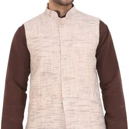 latest chikan Men Self Design Nehru Jacket-picture-21