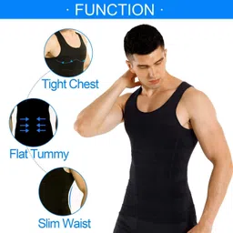 olsic Premium Compression Tank Top Slimming Body Shaper Vest Tummy Control Undershirt Men Shapewear image 4