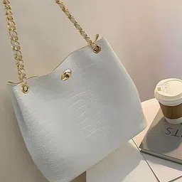 clovia fashion Women White Shoulder Bag image 4