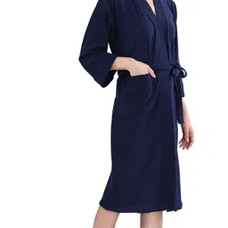 lacylook Navy Blue XL Bath Robe image 1