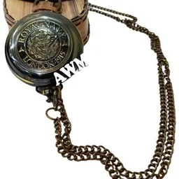 akki Handmade Nautical Push Open Compass Replica Brass Pocket Compass w/ Leather Case Compass-picture-10