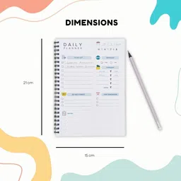 timewise Daily Planner Schedule your Day Journal A5 Planner Unruled 140 Pages image 5