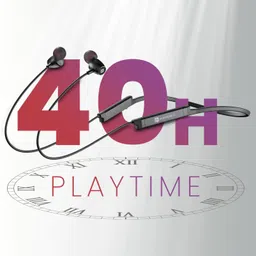 portronics Harmonics Z9 Bluetooth Neckband With Mic,40Hrs Playtime,Metal Finish,BT 5.3V Bluetooth Headset image 2