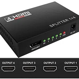 RyzCare 1x4 HDMI Splitter 4 Ports, HDMI Splitter 1 in 4 Out 0 inch Blu-ray Player-image-4