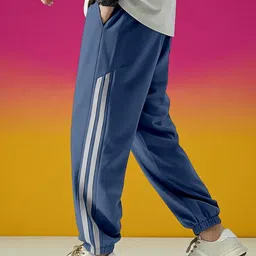 nivedanm Men Self Design Blue Track Pants-picture-25