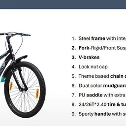 hero cycles NEW TYPHOON | Wheel Size 26 | Non-Suspension | POWER Brake |Quick Release Seat] 26 T (inch) Mountain Cycle image 5