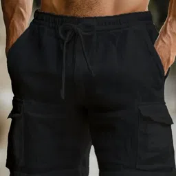 metronaut Men Shorts Casual Solid Men Black Casual Shorts, Beach Shorts-picture-48