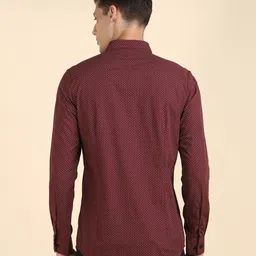 allen solly Men Slim Fit Printed Cut Away Collar Casual Shirt image 3