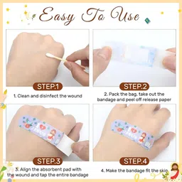 swarupnidhi 20Pcs Kids Cartoon Bandages – Waterproof, Breathable, Hypoallergenic Bandage Protector image 2