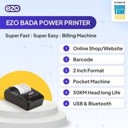 Ezo 58MM 2 Inch USB & Bluetooth 1 Year Software Mobile Printer Billing Machine Thermal Receipt Printer image 3