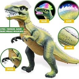 thepampam Remote Control Dinosaur Robot with Light Up Eyes and Roaring Sound, Walking image 3