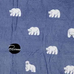 cortina Blue Microfiber Abstract 250 GSM Double Blanket image 3