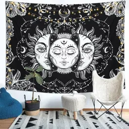 dravy handicrafts Tarot Boho Bohemian Sun Wall Hanging Home Decoration (Size-84x54 Inches) Tapestry-picture-19