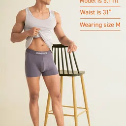 damensch Pack of 2 Combed Cotton Stretch Anti-Bacterial Solid Men Trunk image 3