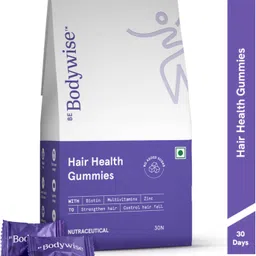 bodywise 5000mcg Biotin Hair Gummies | 1 Month Pack | Strong Hair, Nails | No Added Sugar-picture-17