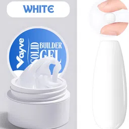Solid Builder Gel for Nails, Hard Gel for Nails 3D Sculpting Gel - White-image-71