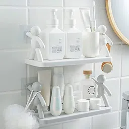 Self Adhesivecute Floating Shelves Wall Shelf for Home, Office & Kitchen X2.662 Plastic Wall Shelf-image-76