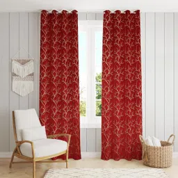 decorfy 213 cm (7 ft) Door Velvet Room Darkening Curtain (Pack Of 2)-picture-38