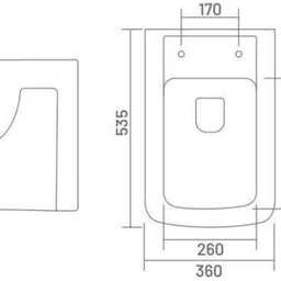 bherunath P Trap with Soft Close Hydraulic Seat Cover- White Western Commode (White) Ceramic Wall Mounted European Water Closet/Western Toilet Commode Western Commode image 3