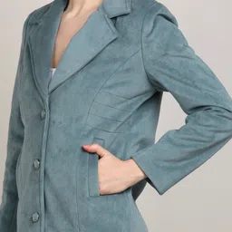 razimen tweed Solid Coat For Women image 4