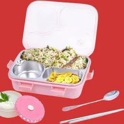 kello Steel Airtight Leak-Proof Tiffin Box for Kids Lunch Box, School, Office T62 3 Containers Lunch Box-picture-12