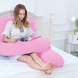 vijay ultra soft U shaped pillow Polyester Fibre Solid Pregnancy Pillow Pack of 1-picture-26