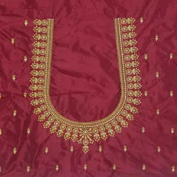 siddhi trendz Unstitched Art Silk Blouse Material Embroidered image 2