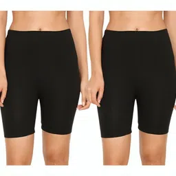 watto Solid Women Black Tights-picture-44