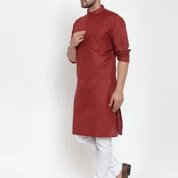 b ben Men Cotton Blend Kurta Churidar Set image 3