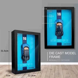 zuuluzrs Bugatti Veyron 1:32 die-cast model displayed inside the 3D frame. image 3