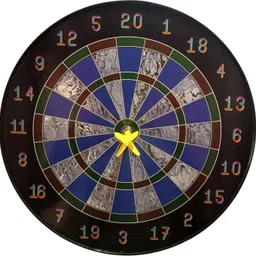 velon varahi Magnetic Dart Board Game with 4 Darts (2 Yellow, 2 Red) 8 throwing Backboard image 3