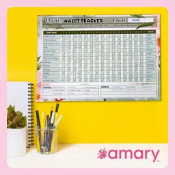 amary Monthly Habit Tracker|12 Sheets, A4 Size |Update Calendar Daily,Weekly & Monthly All Wall Calendar image 4