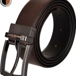 bacca bucci Men Formal Black, Brown Genuine Leather Reversible Belt-picture-34