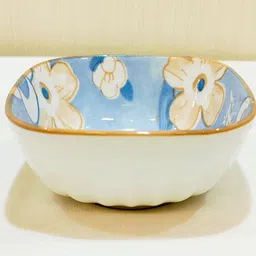 lemon tree Ceramic Serving Bowl Small Square Ramken/Nuts/Dessert Serving 4 Pcs Bowl Set for Kitchen, Dining image 3