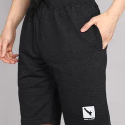 gyrfalcon Self Design Men Dark Grey Basic Shorts image 1