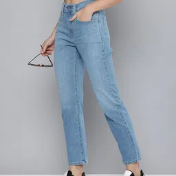 levi's 724 Women Straight Fit High Rise Blue Jeans-picture-13