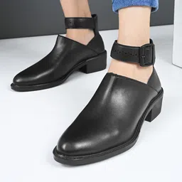 roadster Block Heeled Regular Comfortable Synthetic Leather Boots For Women-picture-16