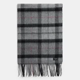 jack & jones Checkered Wool Blend Men Grey Scarf-picture-28