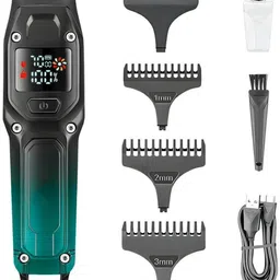 VGR PRO Professional Rechargeable cordless Pro Self Haircut Hair Clipper Type C Trimmer 100 min Runtime 3 Length Settings image 1