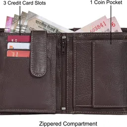 urban forest Men Brown Genuine Leather Wallet - Mini image 3