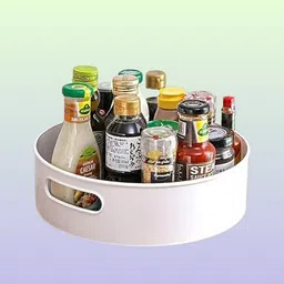 yavnekj Plastic circular Turning Container Container – Indoor & Cookhouse Storage Basket-picture-31