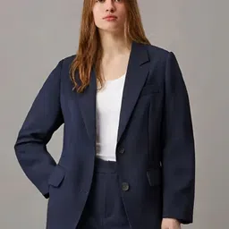 cadmon Women Solid Single Breasted Formal Blazer-picture-13