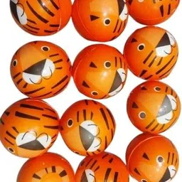 anika Tiger-Themed Decorative Balls, Set of 12, Orange and Black- 7 cm-picture-33