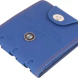Men Casual, Formal Blue Artificial Leather Wallet-image-4