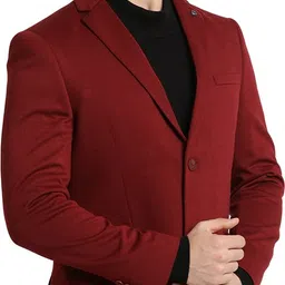 turtle Men Solid Single Breasted Casual Blazer image 4