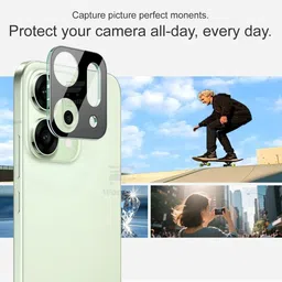 WonReza Edge To Edge Tempered Glass for Reno 14 Pro, Reno 14 Pro 5G, with Camera Lens Protector image 2